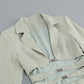 Wholesale Women's V-Neck Blazer Mini Dress – High-Waist Button Front