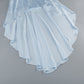 Wholesale Women's Light Blue Halter Maxi Dress – Fringe Asymmetric Train