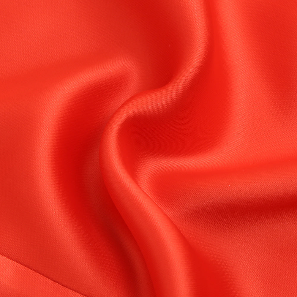 Wholesale Women's Coral Halter Backless Slit Train Evening Dress