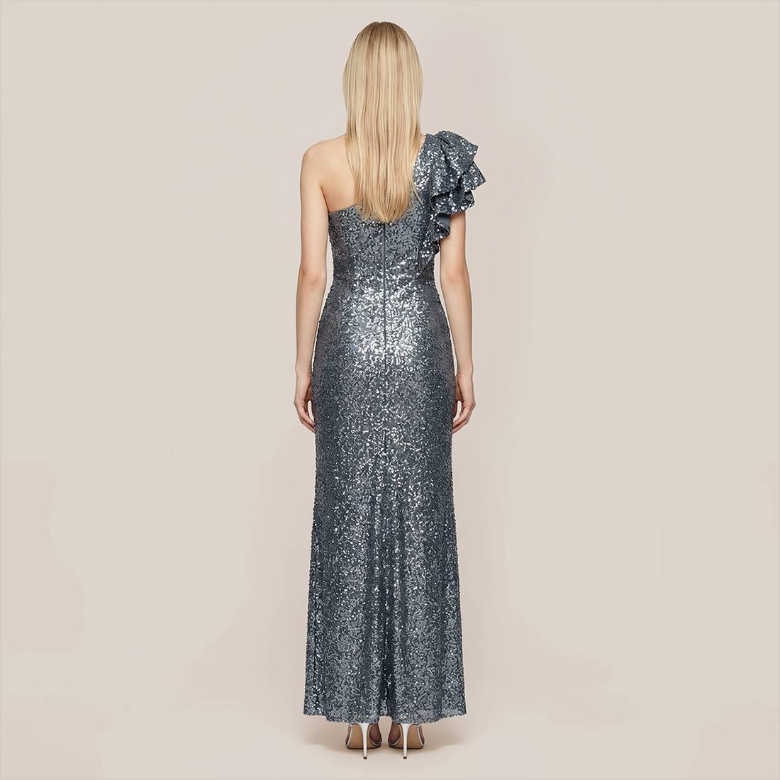 Wedding Guest Maxi A-Line Sequin Glam Dress - MYTHSIS