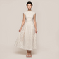 Casual Everyday Maxi A-Line Polyester Chic Polka Dot Round Neck Dress - MYTHSIS