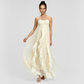 Vacation Maxi A-Line Chiffon Boho Solid Asymmetric Dress - Wholesale Dresses Low MOQ - MYTHSIS
