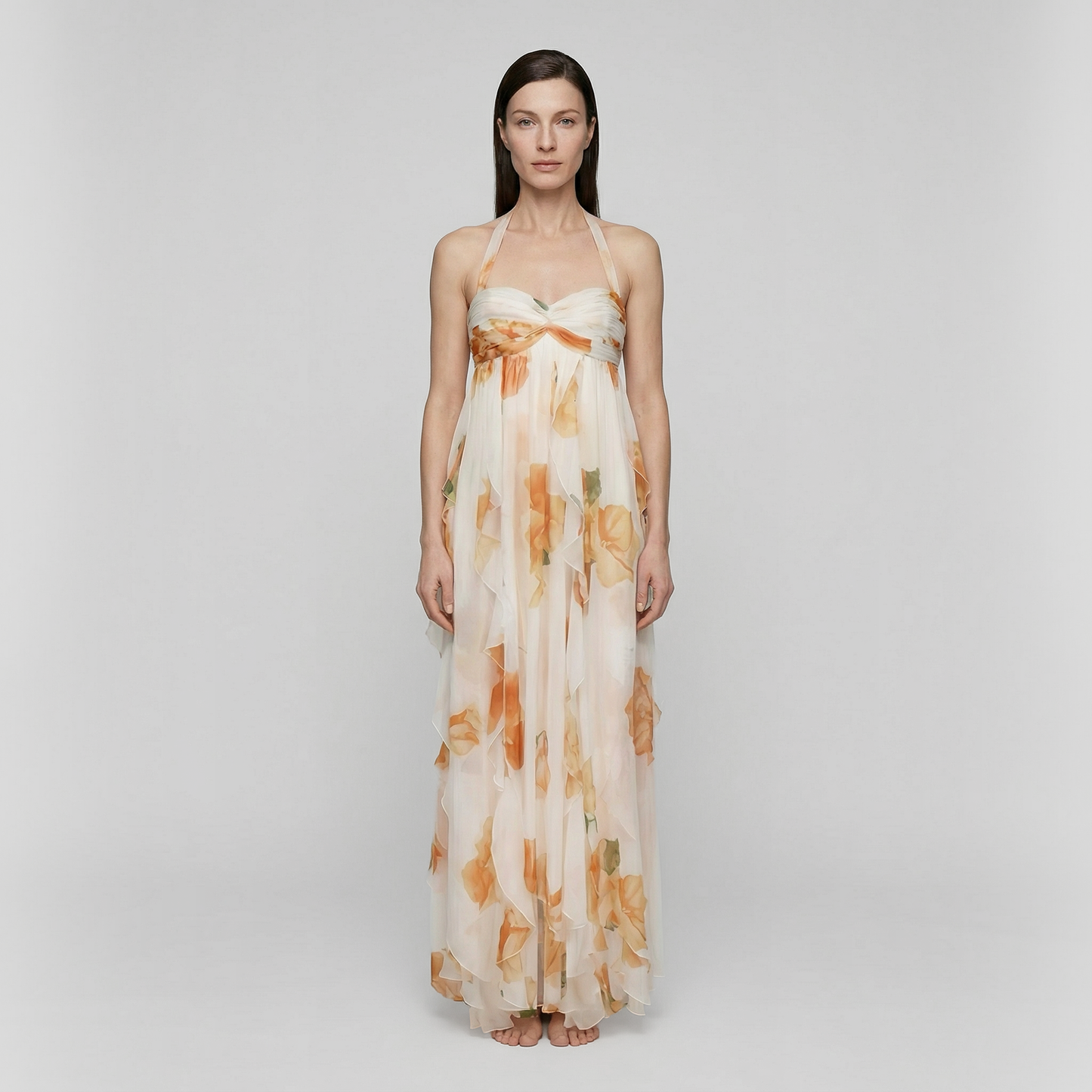 Vacation Maxi A-Line Chiffon Boho Sleeveless Dress - MYTHSIS