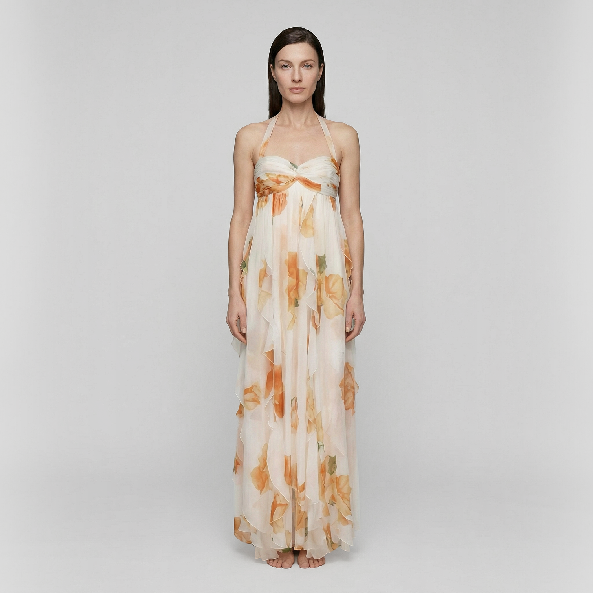 Vacation Maxi A-Line Chiffon Boho Sleeveless Dress - MYTHSIS