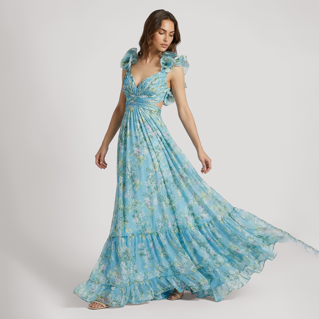 Vacation Maxi A-Line Organza Bohemian Dress - MYTHSIS