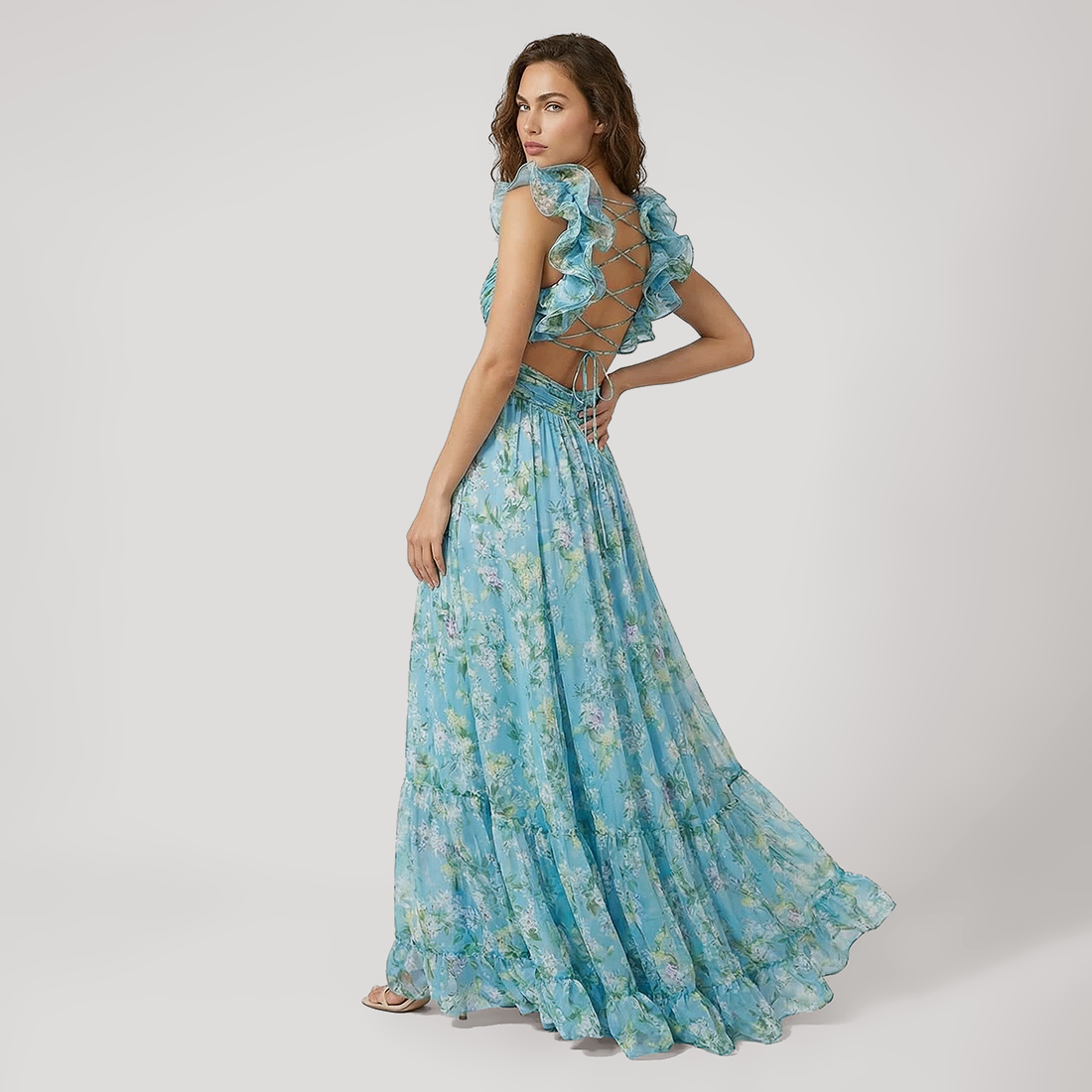Vacation Maxi A-Line Organza Bohemian Dress - MYTHSIS