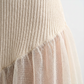 Date Night Maxi Mermaid Polyester Sexy Strapless Mesh Spliced Ribbed Dress - MYTHSIS