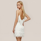 Party & Event Mini Bodycon Sequin Feather Trim Dress - MYTHSIS