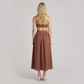 Vacation Maxi A-Line Cotton Simple Two-Piece Set - MYTHSIS