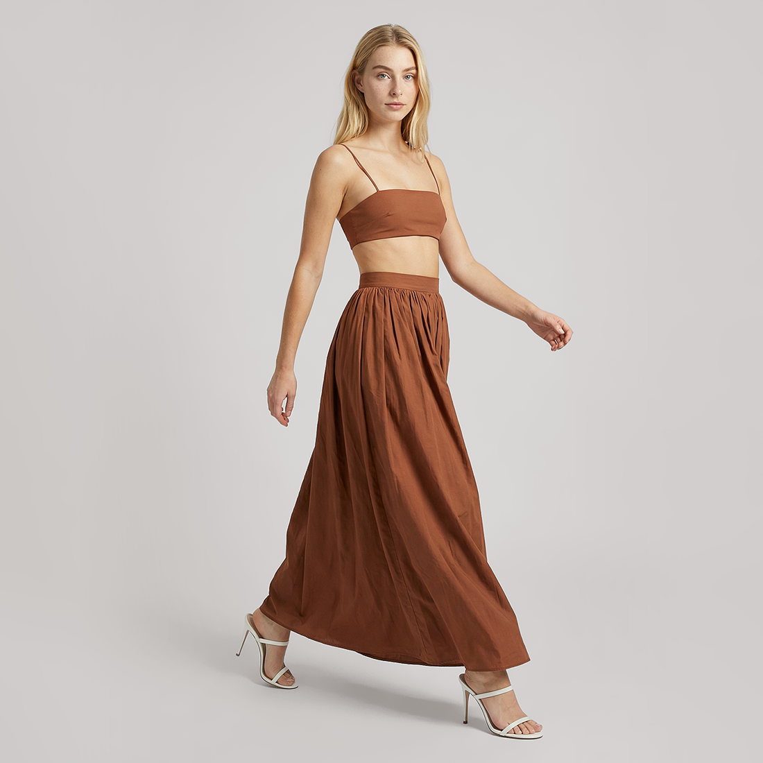 Vacation Maxi A-Line Cotton Simple Two-Piece Set - MYTHSIS