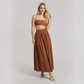 Vacation Maxi A-Line Cotton Simple Two-Piece Set - MYTHSIS