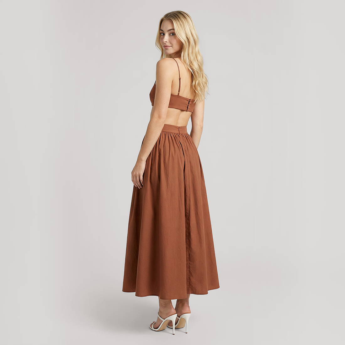 Vacation Maxi A-Line Cotton Simple Two-Piece Set - MYTHSIS