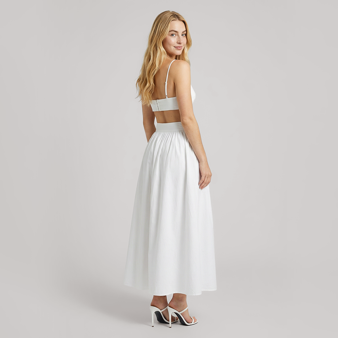 Vacation Maxi A-Line Cotton Simple Two-Piece Set - MYTHSIS