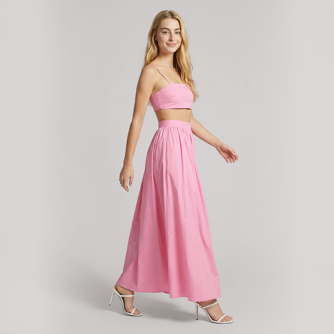 Vacation Maxi A-Line Cotton Simple Two-Piece Set - MYTHSIS