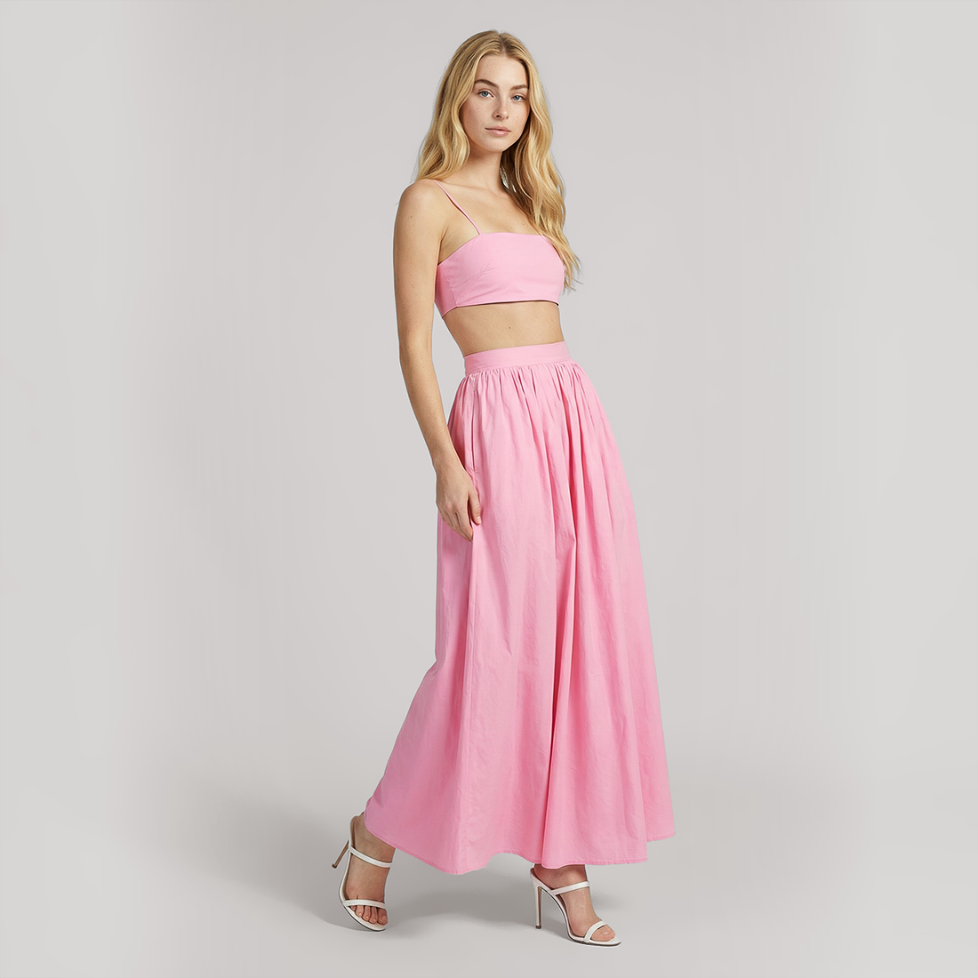 Vacation Maxi A-Line Cotton Simple Two-Piece Set - MYTHSIS