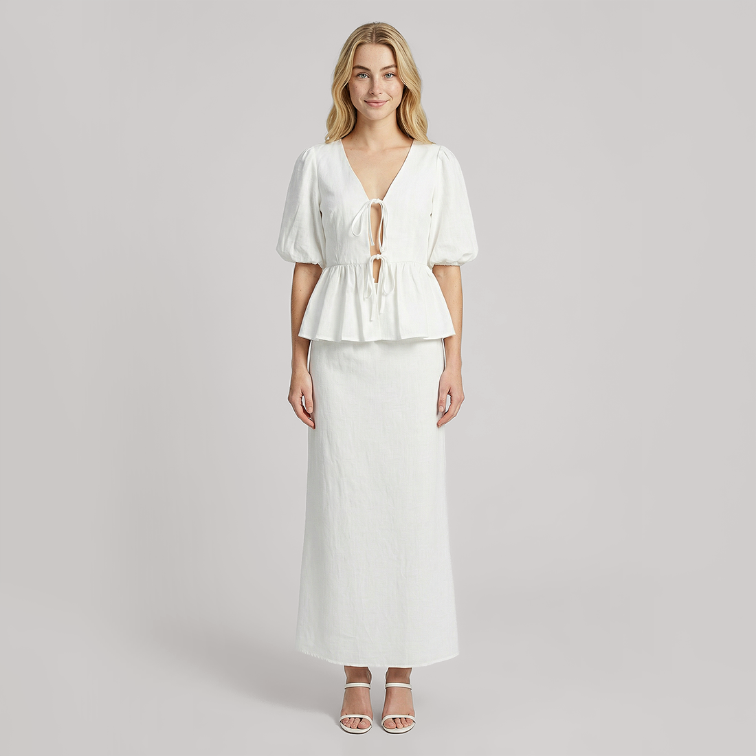 Casual Maxi Cotton Two-Piece Set - MYTHSIS
