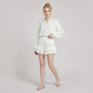 Casual Mini A-Line Cotton Simple Two-Piece Short Set - MYTHSIS