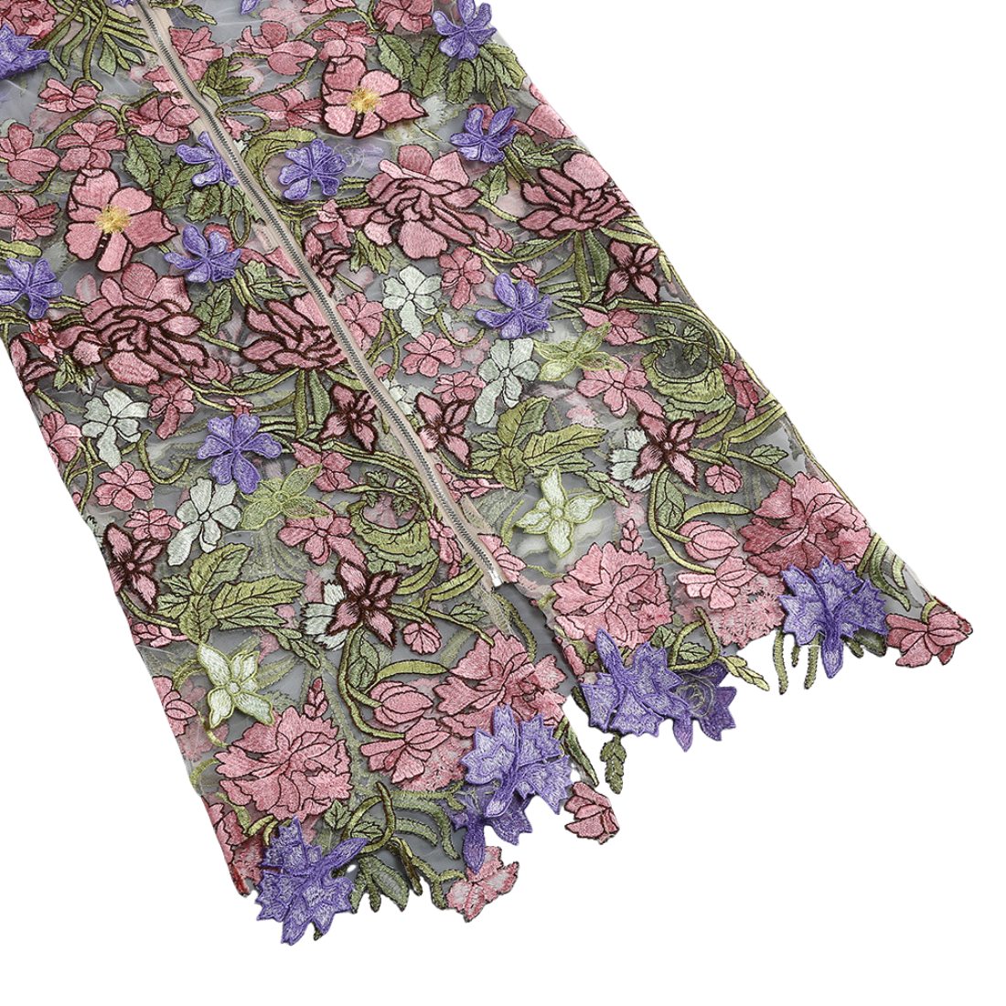 Vacation & Resort Satin Floral Print 3D Flower Maxi Bodycon Dress - MYTHSIS