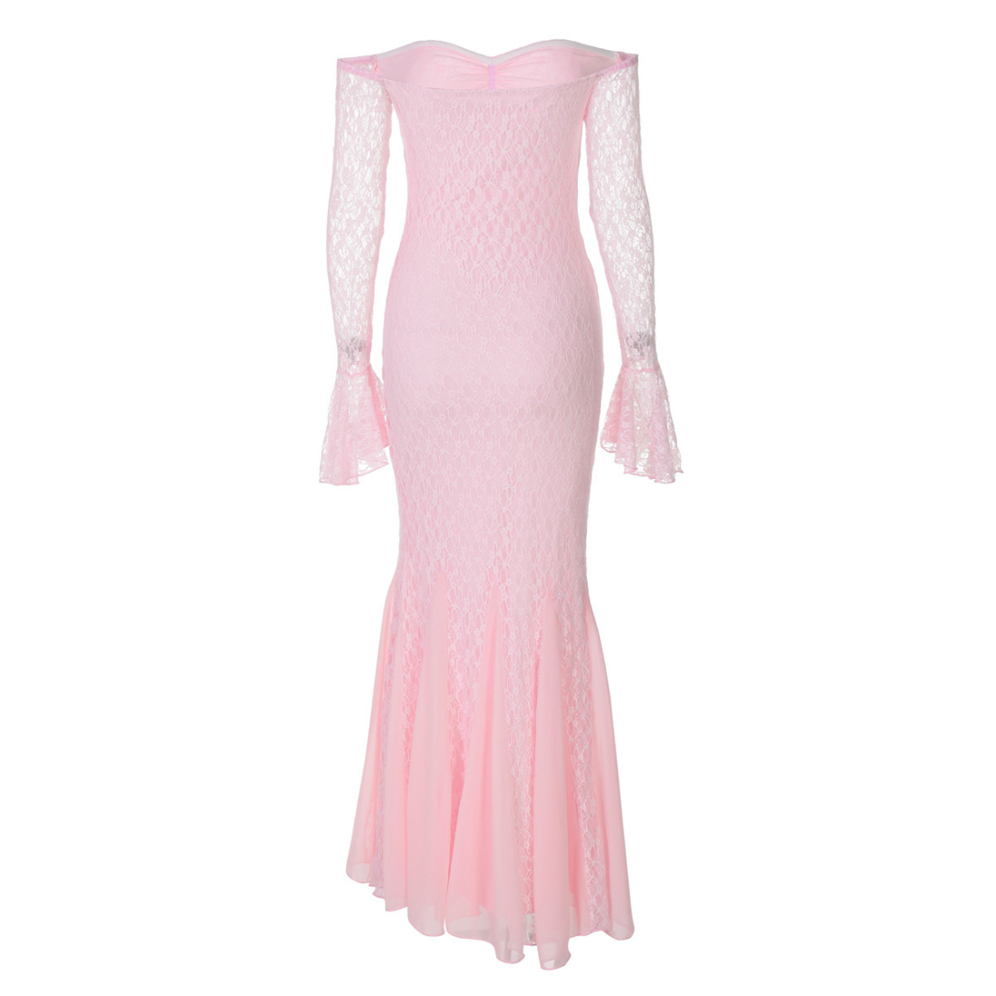 Formal Evening Maxi Fit & Flare Lace Glam Dress - MYTHSIS