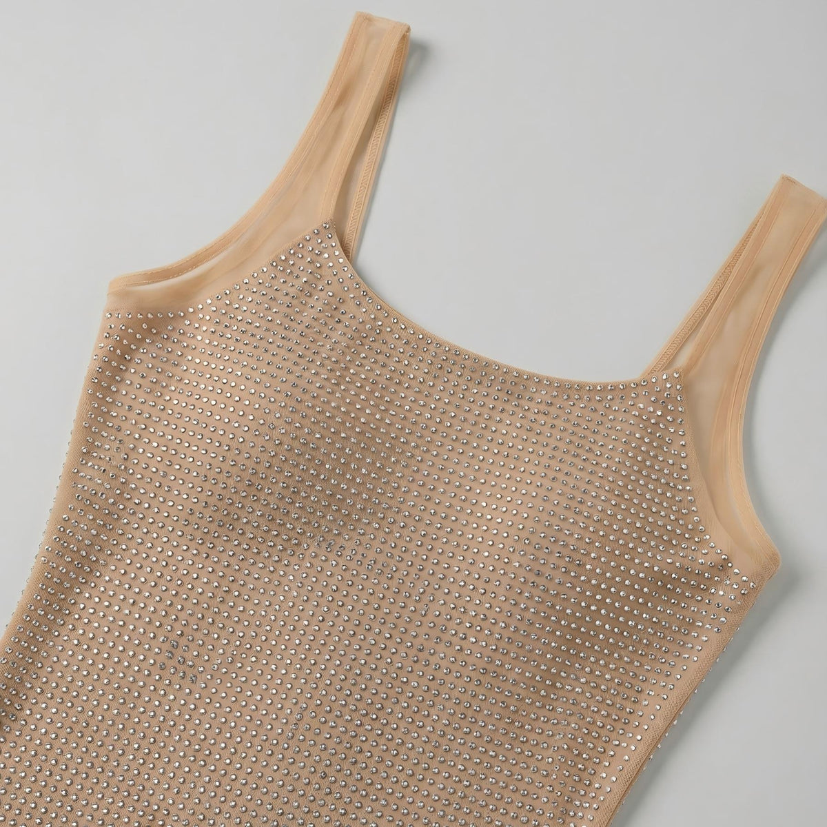 【Party & Event】 Mini Sheath Polyester Sexy Spaghetti Strap Cutout Rhinestone Dress - MYTHSIS