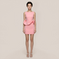 Date Night Mini Bodycon Polyester Sexy 3D Floral Sleeveless Open Back Dress - MYTHSIS