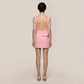 Date Night Mini Bodycon Polyester Sexy 3D Floral Sleeveless Open Back Dress - MYTHSIS