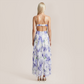 Wedding Guest Maxi A-Line Chiffon Floral Elegant Dress - MYTHSIS