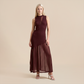 Date Night Maxi Mermaid Polyester Sexy Strapless Mesh Spliced Ribbed Dress - MYTHSIS