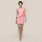 Date Night Mini Bodycon Polyester Sexy 3D Floral Sleeveless Open Back Dress - MYTHSIS