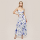 Wedding Guest Maxi A-Line Chiffon Floral Elegant Dress - MYTHSIS