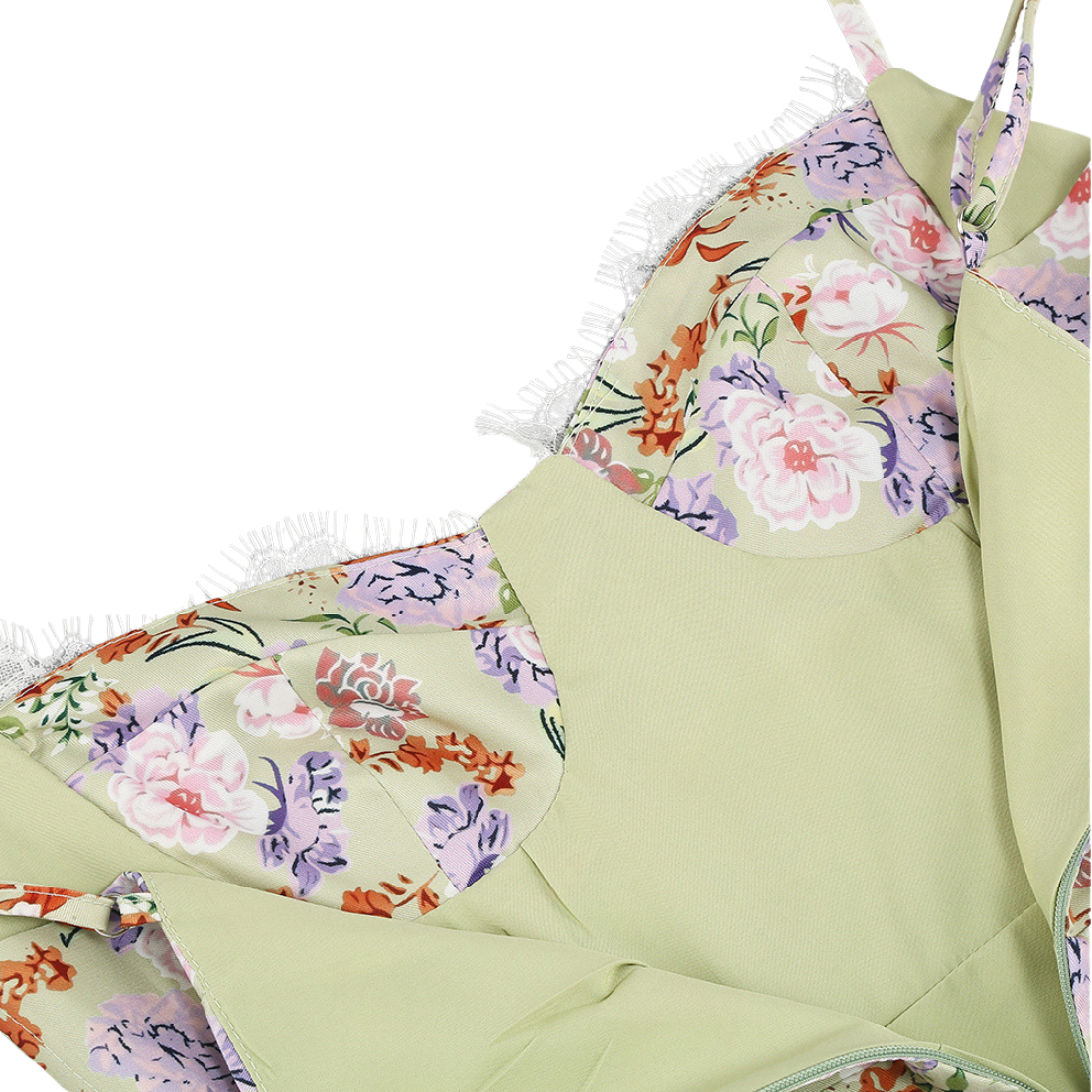 Vacation Midi Mermaid Polyester Sexy Spaghetti Strap Floral Print Slit Dress - MYTHSIS