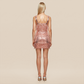 Party & Event Mini Bodycon Sequin Sexy Satin Fringe Dress - MYTHSIS