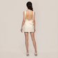 Date Night Mini Bodycon Polyester Sexy 3D Floral Sleeveless Open Back Dress - MYTHSIS