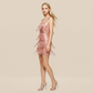Party & Event Mini Bodycon Sequin Sexy Satin Fringe Dress - MYTHSIS