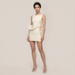 Date Night Mini Bodycon Polyester Sexy 3D Floral Sleeveless Open Back Dress - MYTHSIS