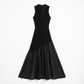 Date Night Maxi Mermaid Polyester Sexy Strapless Mesh Spliced Ribbed Dress - MYTHSIS