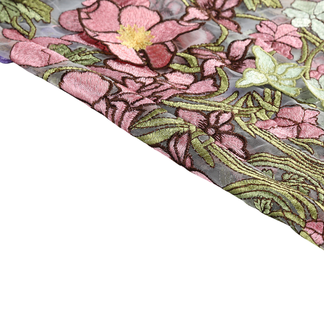 Vacation & Resort Satin Floral Print 3D Flower Maxi Bodycon Dress - MYTHSIS