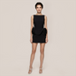 Date Night Mini Bodycon Polyester Sexy 3D Floral Sleeveless Open Back Dress - MYTHSIS