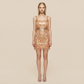 Party & Event Mini Bodycon Sequin Sexy Satin Fringe Dress - MYTHSIS