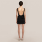 Date Night Mini Bodycon Polyester Sexy 3D Floral Sleeveless Open Back Dress - MYTHSIS