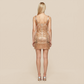 Party & Event Mini Bodycon Sequin Sexy Satin Fringe Dress - MYTHSIS