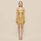 Party & Event Mini Bodycon Sequin Sexy Satin Fringe Dress - MYTHSIS