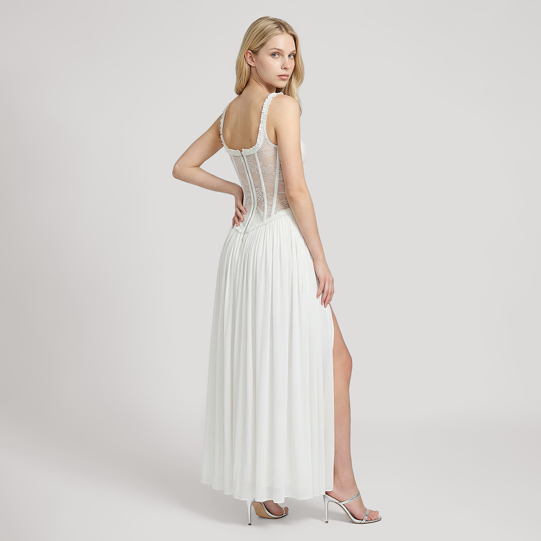 Vacation Maxi Slip Lace Romantic Dress - MYTHSIS