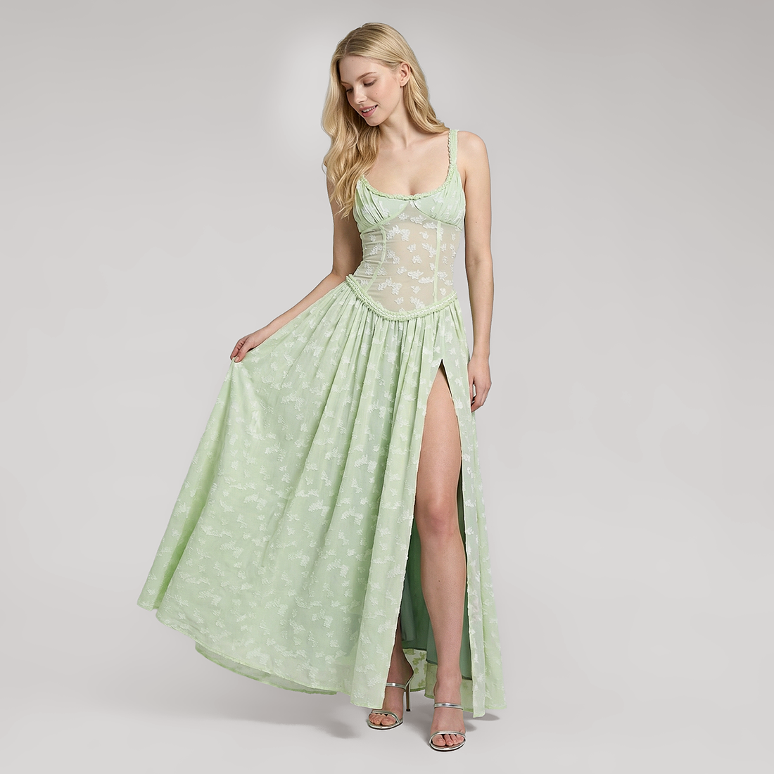 Vacation Maxi Slip Lace Romantic Dress - MYTHSIS