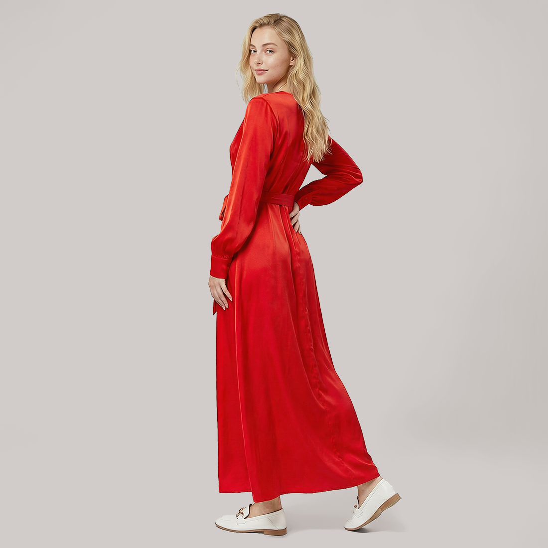 Formal Evening Maxi A-Line Chiffon Minimalist Full-swing Dress - Wholesale Dresses Low MOQ - MYTHSIS