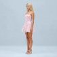 Date Night Mini A-Line Polyester Sexy Strapless Solid Mesh Overlay Dress - Wholesale Dresses Low MOQ - MYTHSIS