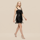 Party & Event Mini Bodycon Sequin Sexy Satin Fringe Dress - MYTHSIS
