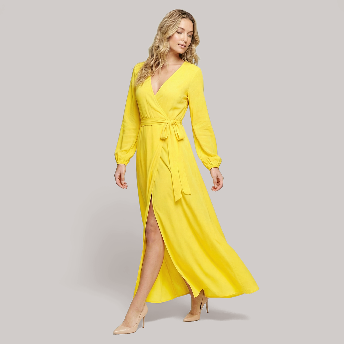 Formal Evening Maxi A-Line Chiffon Minimalist Full-swing Dress - Wholesale Dresses Low MOQ - MYTHSIS