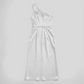 Formal Evening Maxi Sheath Satin Glam Off-Shoulder Solid High Waist Dress - MYTHSIS