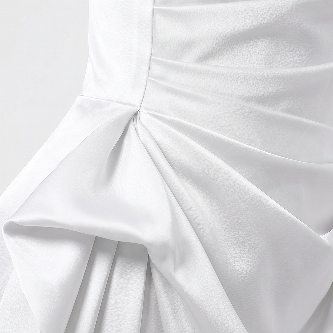 Formal Evening Maxi Sheath Satin Glam Off-Shoulder Solid High Waist Dress - MYTHSIS
